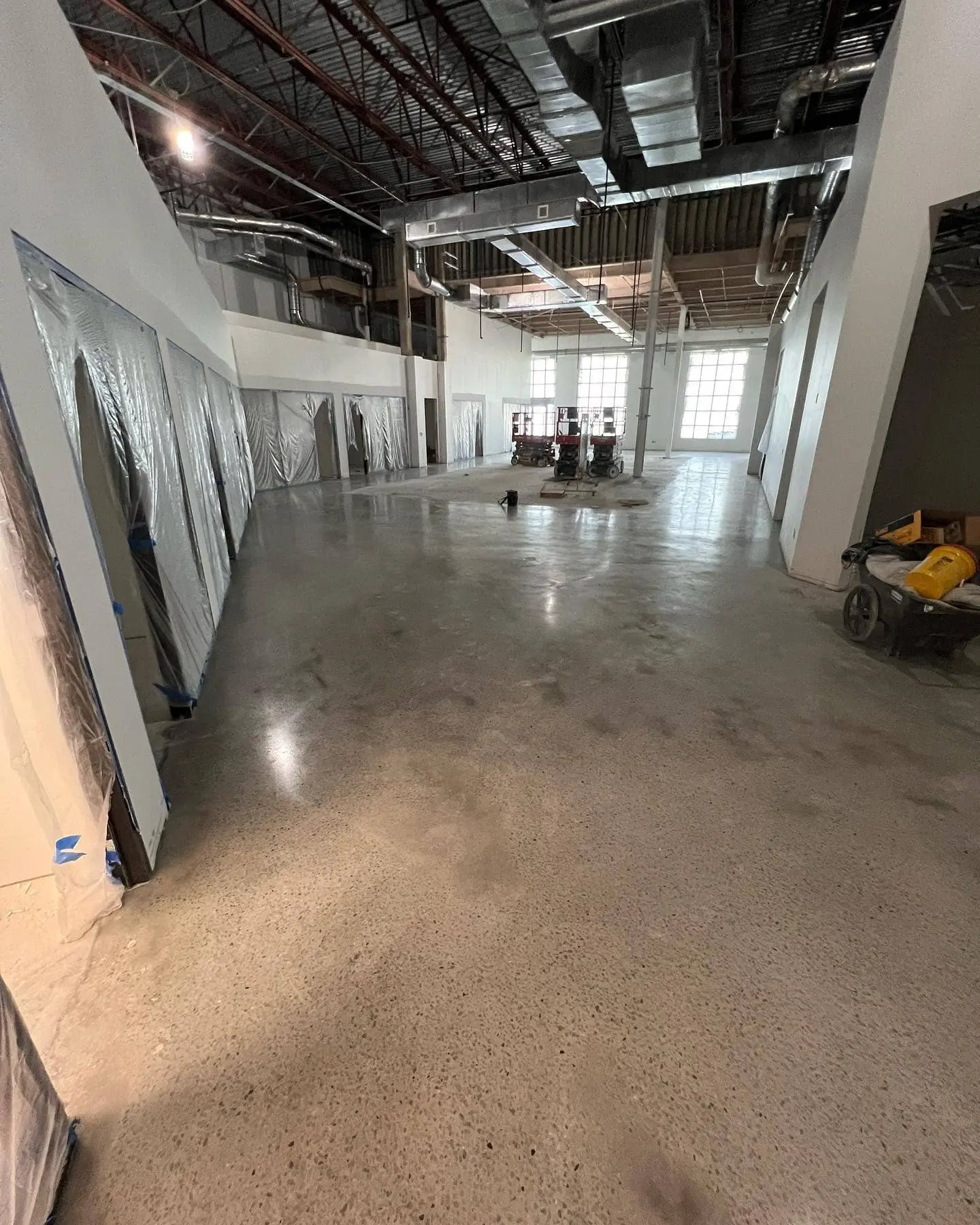 Epoxy and urethane flooring