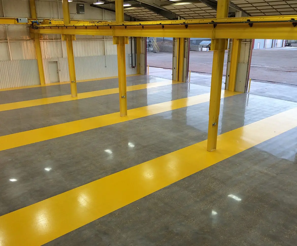Concrete floor sealing process
