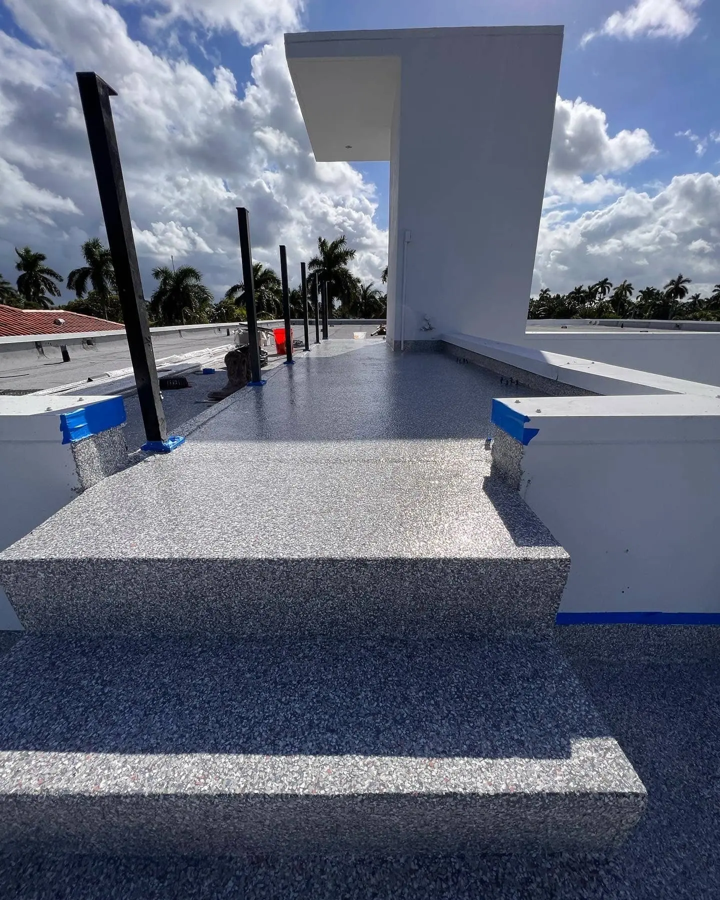 Epoxy flooring stair detail